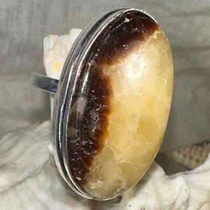 Septarian Artisan Handcrafted 925 sterling silver ring
